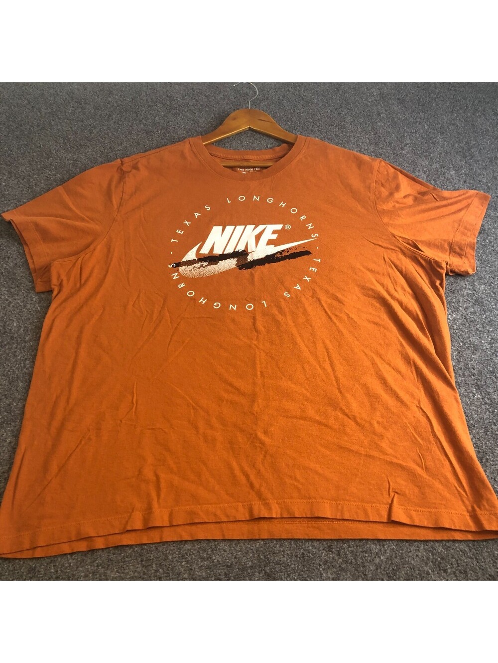 Nike Texas Longhorns Shirt Mens 2XL XXL Orange Short Sleeve Tee Cotton